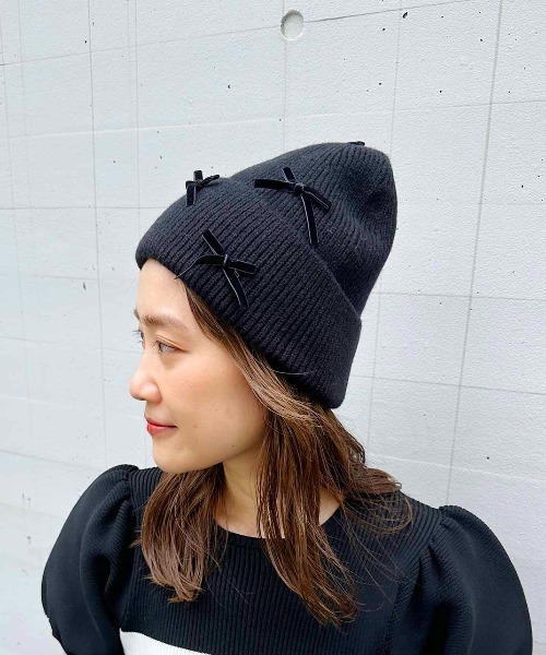 PICCIN（ピッチン） ニット帽 ニットキャップ リボンニット帽