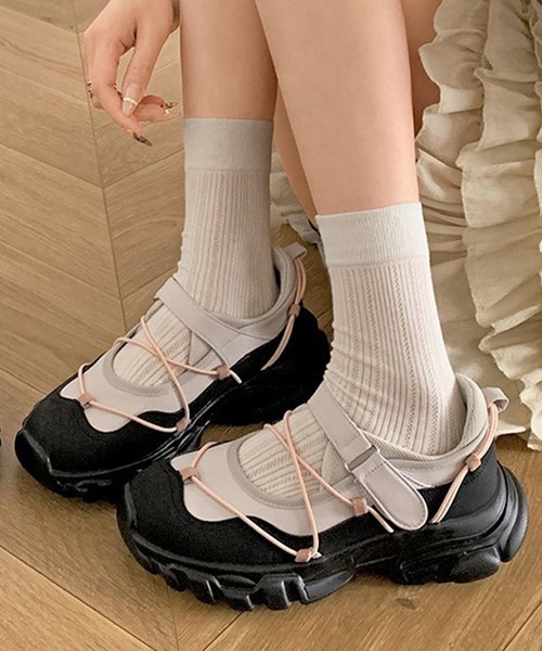 Lace Ladies（レースレディース） スニーカー ナロー ストラップ付き