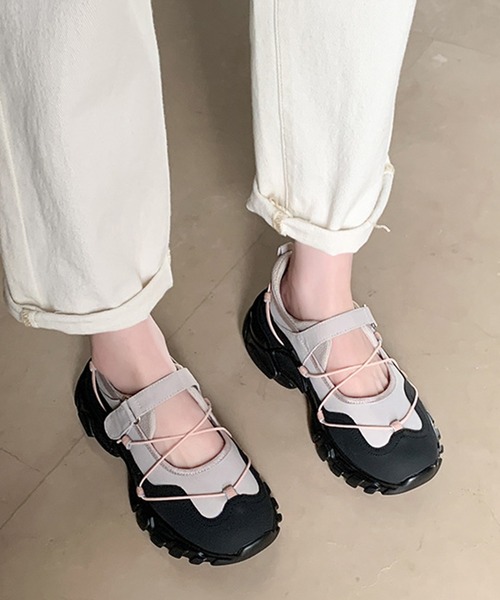 Lace Ladies（レースレディース） スニーカー ナロー ストラップ付き