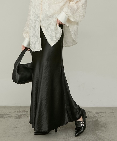 美品✨jolie mignon チュールレース ティアードスカート黒×アイボリー Cherir Mignon スカート 「Cherir Mignon」- Silhouette Couture