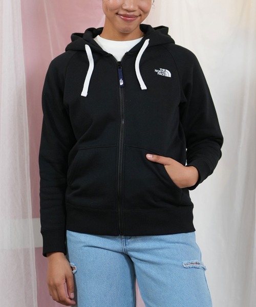 THE NORTH FACE ブラックパーカー　レディースＬ THE NORTH FACE 「THE FACE」 ジップアップパーカー L レッド