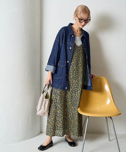 【Omekashi】花柄プリント キャミチュニック【2024aw】 Omekashi】花柄プリント キャミチュニック【2024aw】