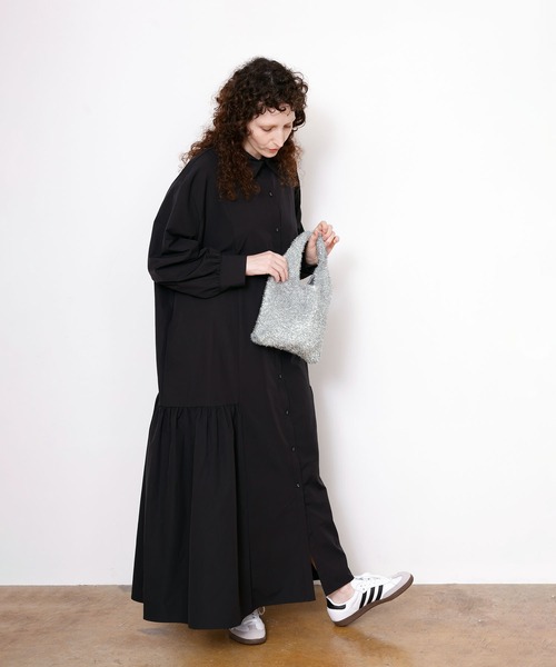 Drawerのシャツワンピース DRAW シャツワンピース DRAW(ドロー) / ギャザード シャツ ワンピース