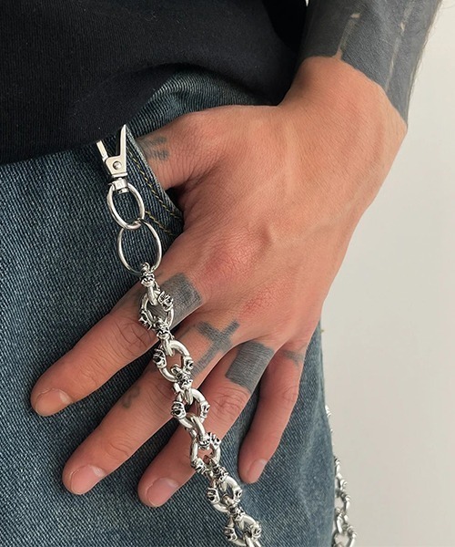 スカルデザイン ウォレットチェーン GRIN SKULL WALLET CHAIN | クレイジーピッグ公式オンラインストア