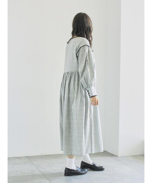 SOWA ワンピース TSUHARU by Samansa Mos2 ワンピース 「LIBERTY」Forest Wave柄
