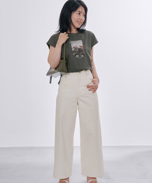 COHINA(コヒナ) チノパン COHINA DENIM カラーフレアワイド 「低身長 COHINA(コヒナ) チノパン COHINA DENIM カラーフレアワイド 「低身長