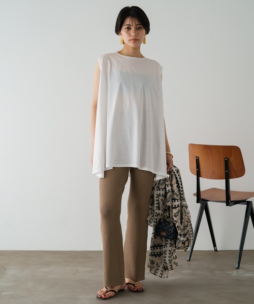 「LOUNGEDRESS」 ノースリーブトップス FREE ブラウン レディース_画像5