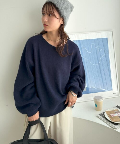 新品タグつき今季ニット完売品 tamaki niime ニット コットン セーター 播州織 コットン PO knit