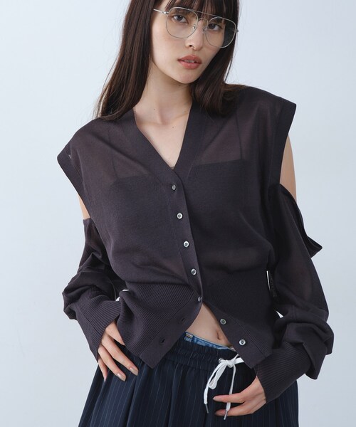 CODE A カーディガン multiway knit cardigan レディース : ZOZOTOWN