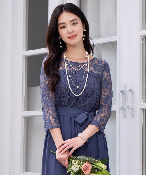 DRESS+（ドレスプラス） ネックレス 華やかな4連パールネックレス 