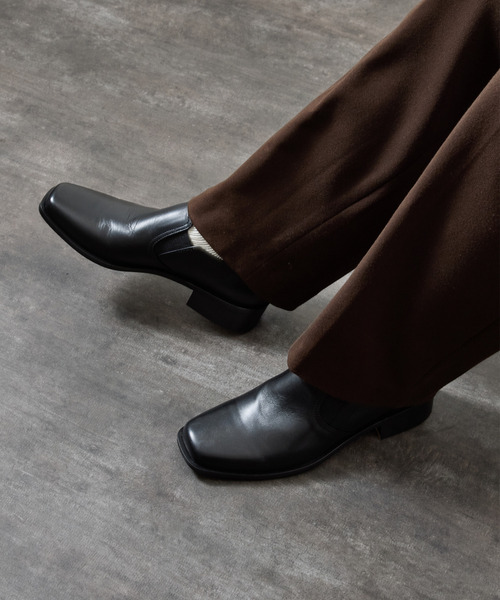 PADRONE 黒革 ドレスシューズ PADRONE THE STANDARD LINE / 別注 TYROLEAN SHOES / チロリアンシューズ