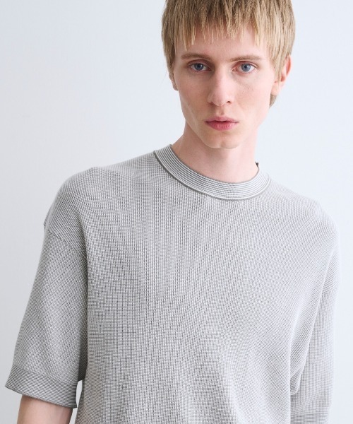 three dots（スリー ドッツ） tシャツ オーガニックコットン ワッフル