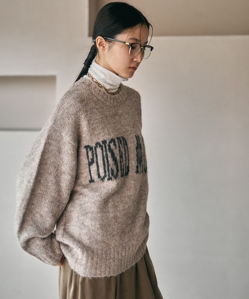 ヨーロッパ vintage オーバーサイズ　レザー　編み込み　ニット トップス ヨーロッパ vintage オーバーサイズ レザー 編み込み ニット トップス