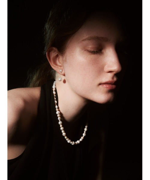 ピアス 「les bonbon」organic double pearl pierce/オーガニック ダブル パール ピアス レディースの画像