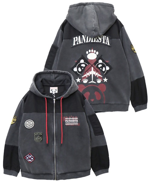 PANDIESTA（パンディエスタ） パーカー エアフォースパンダ切替フルZIP