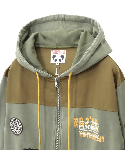 PANDIESTA（パンディエスタ） パーカー エアフォースパンダ切替フルZIP