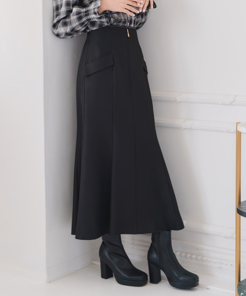 スカート フロントジップマーメイドスカート