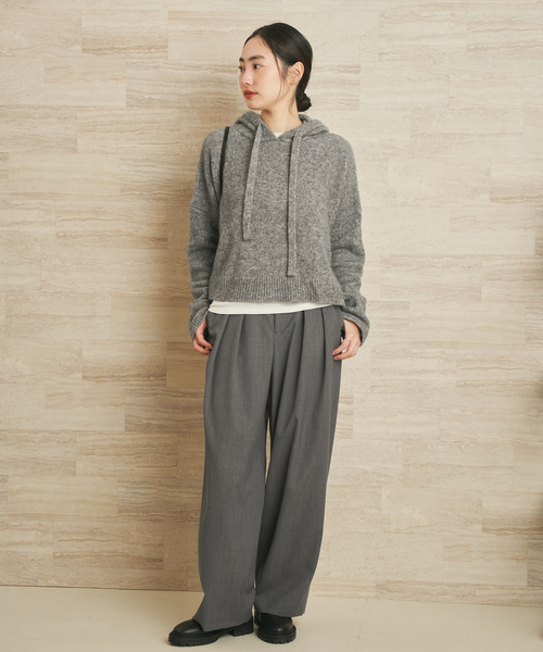 plage♢リブ コットンカシミヤニット♢美品 コットンカシミヤリブニットプルオーバー｜OUTLET / アウトレット