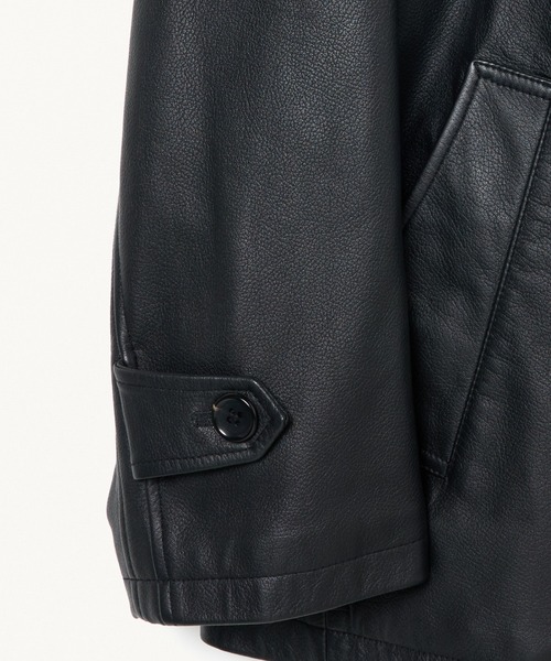 コート ジャケット FORSOMEONE LEATHER CAR COAT メンズの画像
