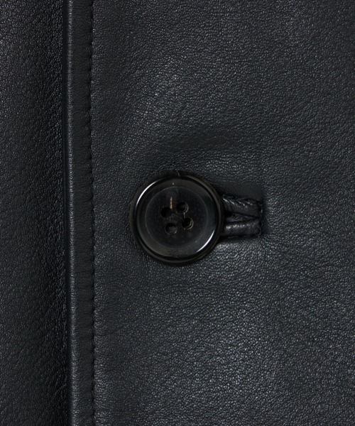 コート ジャケット FORSOMEONE LEATHER CAR COAT メンズの画像