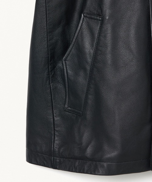 コート ジャケット FORSOMEONE LEATHER CAR COAT メンズの画像