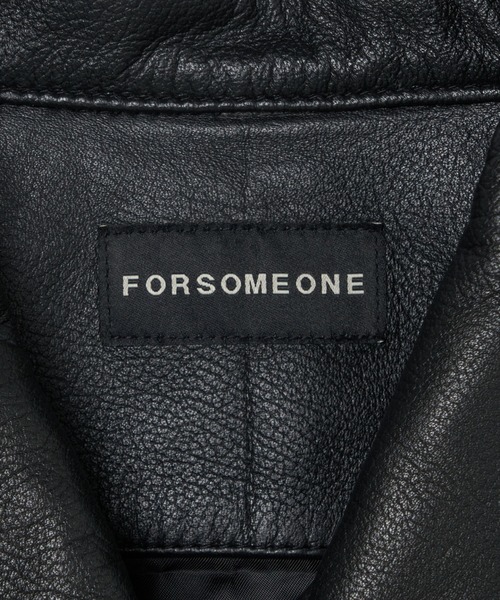 凛太郎　FORSOMEONE コート ブラック　46 FORSOMEONE（フォーサムワン） コート ジャケット FORSOMEONE LEATHER