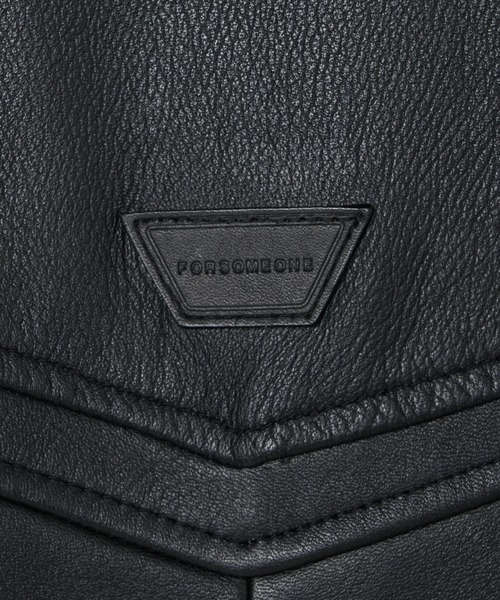 コート ジャケット FORSOMEONE LEATHER CAR COAT メンズの画像