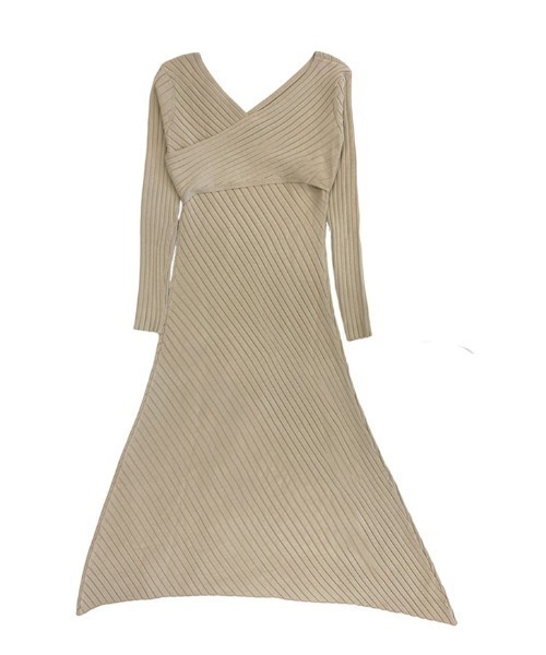 anuans（アニュアンス） ニットワンピース FREE ブラウン レディース