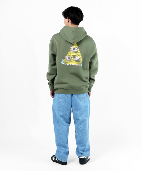 HUF（ハフ） プルオーバーパーカー X-LARGE オリーブ メンズ