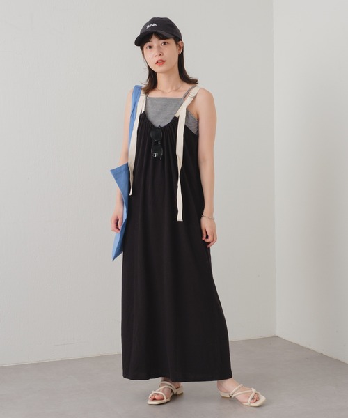 「Kastane」 キャミソールワンピース 0 ブラック レディース_画像2