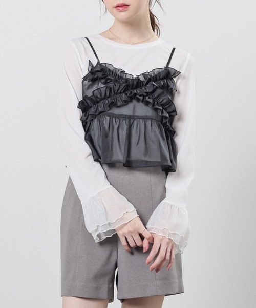 DEICY シャインフリルビスチェブラウス deicy - deicy シャインフリルビスチェブラウスの通販 by みるくshop