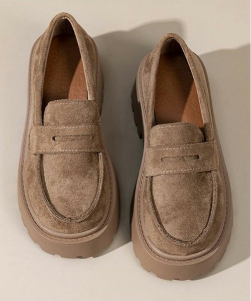 ブラウン スエード ローファー 厚底 楽天市場】イタリア製 スエード ローファー ブラウン 厚底 ローファー