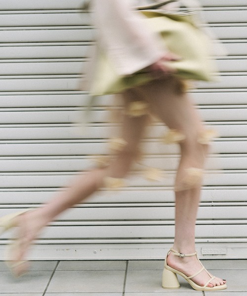 サンダル Plump Heel Nude Sandals/プランプヒールヌーディサンダル レディースの画像