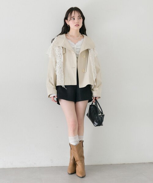 mystic（ミスティック） トレンチコート コート 「3色展開/シワになり