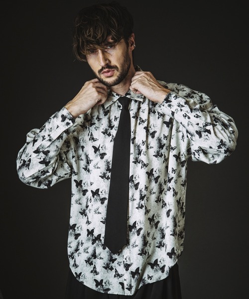 NO ID.（ノーアイディー） シャツ 「NO ID.」Neck Gather Big Shirt