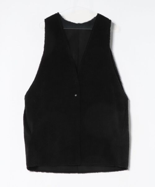 VERSEAU エコムートンショートジレ 【美品】 VERSEAU（ヴェルソー） コート アウター エコムートンジレ レディース