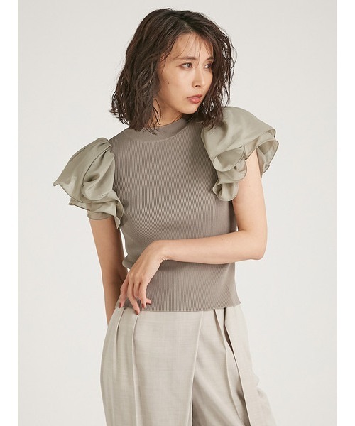 「FRAY I.D」 ノースリーブニット FREE ベージュ レディース_画像3