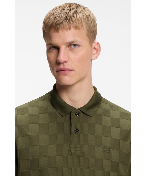 Porsche x BOSS ポロシャツ BOSS - Porsche x BOSS polo shirt in anti-perspiration cotton - Black