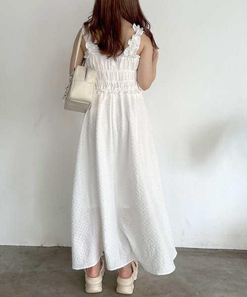 「OLIVE des OLIVE」 キャミソールワンピース MEDIUM ブラック レディース_画像7