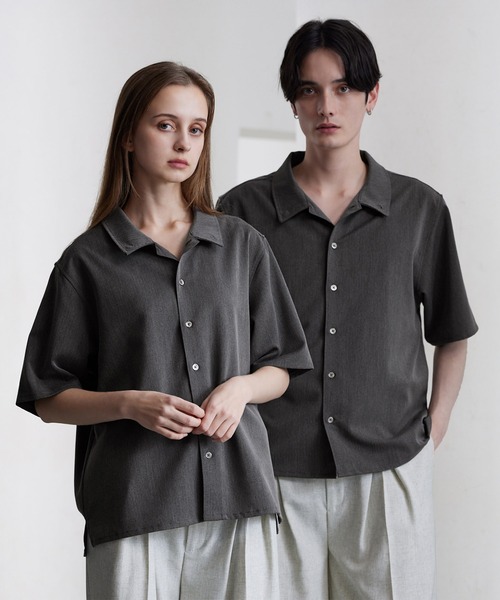 CLEL（クレイル） シャツ 「CLEL」TR Short Sleeve Open Collar Shirt