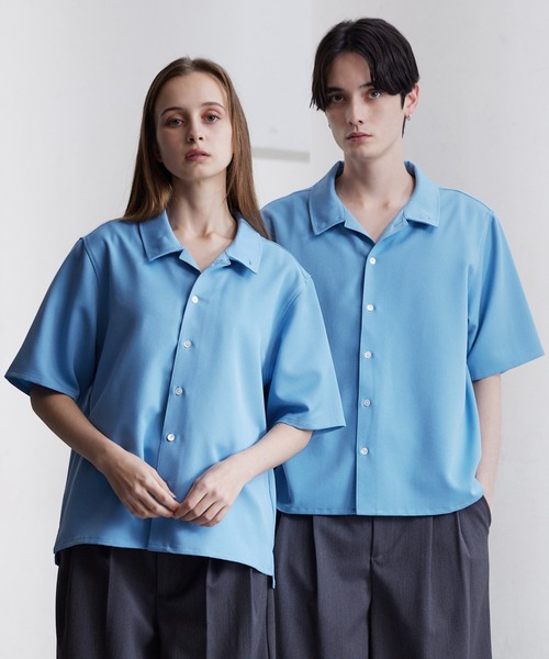 CLEL（クレイル） シャツ 「CLEL」TR Short Sleeve Open Collar Shirt