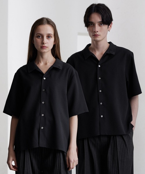 トップス SOFT CW SHORT SLEEVE OPEN SHIRT CLEL（クレイル） シャツ 「CLEL」TR Short Sleeve Open Collar Shirt