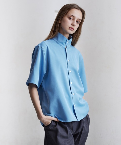 CLEL（クレイル） シャツ 「CLEL」TR Short Sleeve Open Collar Shirt