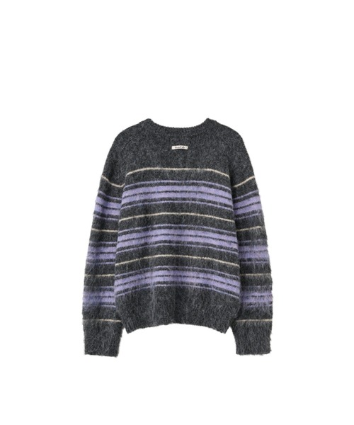 「GENERAL IDEA」 長袖ニット M チャコール レディース_画像4