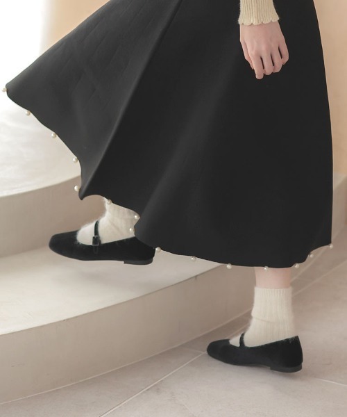 「DONOBAN」 ニットスカート F ブラック レディース_画像2