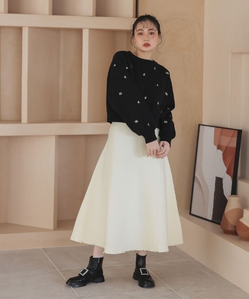 「DONOBAN」 ニットスカート F ブラック レディース_画像7