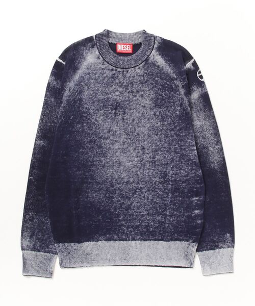 DIESEL」 長袖ニット MEDIUM ネイビー メンズ