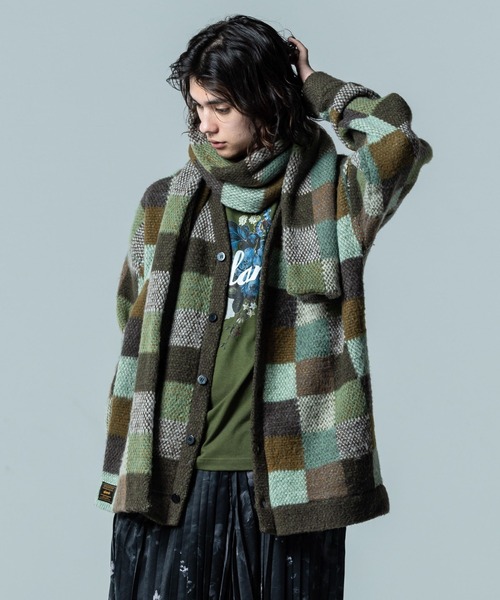「glamb」 ニットカーディガン S ブラウン メンズ