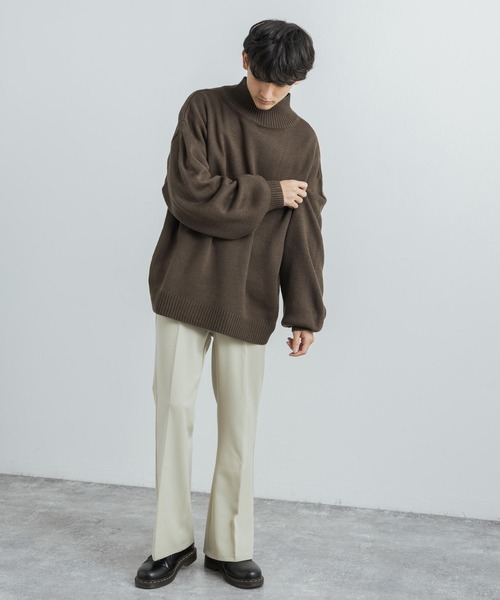 「Rocky Monroe」 長袖ニット M グレー メンズ_画像9