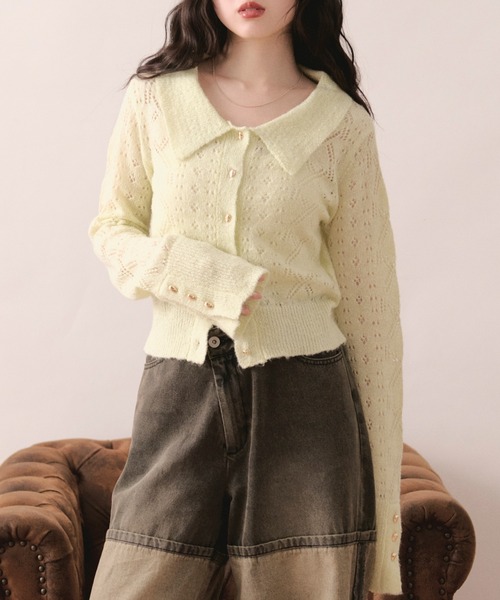 loin nuit カーディガン glitter sheer cardigan / グリッターシアー